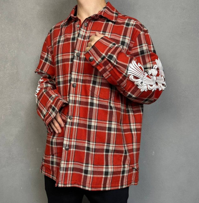 МУЖСКАЯ РУБАШКА УТЕПЛЕННАЯ CHROME HEARTS 