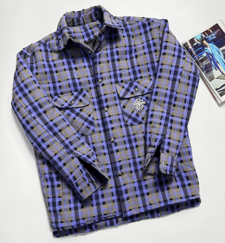 МУЖСКАЯ РУБАШКА УТЕПЛЕННАЯ CHROME HEARTS 