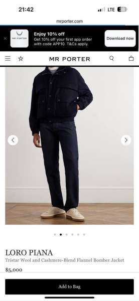 МУЖСКАЯ КУРТКА LORO PIANA  73383 фото анонса