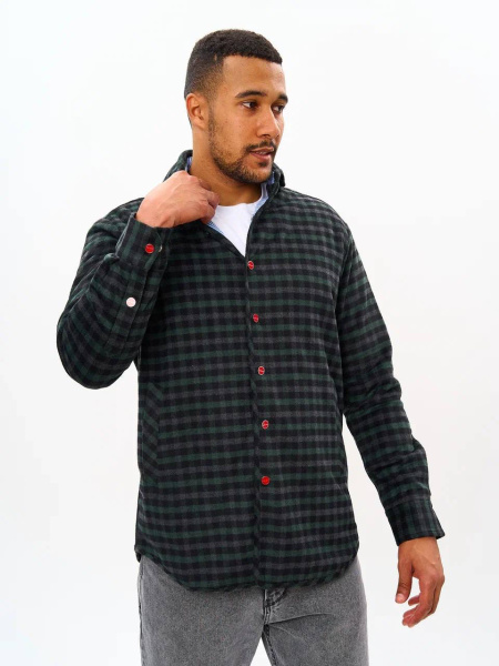 МУЖСКАЯ РУБАШКА УТЕПЛЕННАЯ KITON  74322 фото анонса