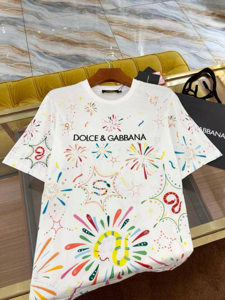 МУЖСКАЯ ФУТБОЛКА DOLCE & GABBANA  77604 фото анонса