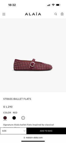 БАЛЕТКИ ALAIA 73759 фото анонса