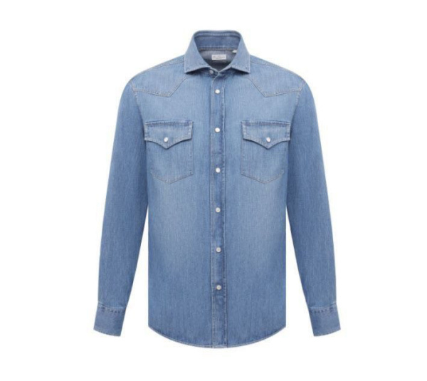 МУЖСКАЯ РУБАШКА BRUNELLO CUCINELLI  60791 фото анонса