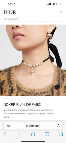 ЧОКЕР CHRISTIAN DIOR 73785 фото анонса
