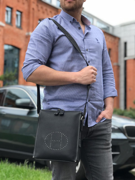 МУЖСКАЯ СУМКА МЕССЕНДЖЕР HERMES  09151 фото анонса