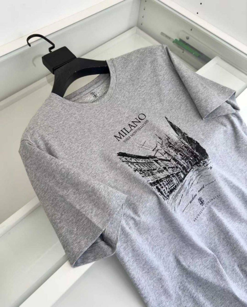 МУЖСКАЯ ФУТБОЛКА BRUNELLO CUCINELLI  75117 фото анонса