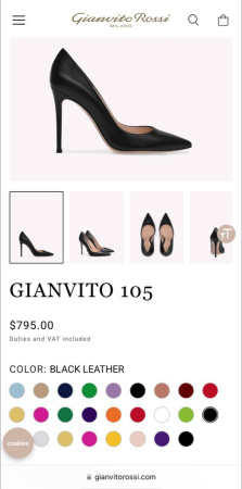 ТУФЛИ GIANVITO ROSSI 46552 детальное фото товара