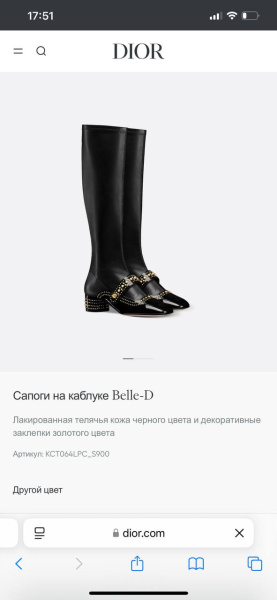 САПОГИ CHRISTIAN DIOR  71937 фото анонса