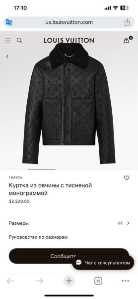 МУЖСКАЯ ДУБЛЕНКА LOUIS VUITTON  64316 фото анонса