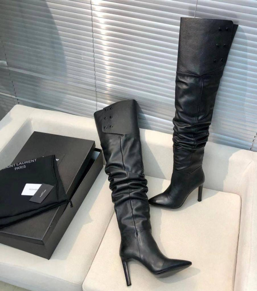 САПОГИ БОТФОРТЫ SAINT LAURENT  72337 фото анонса