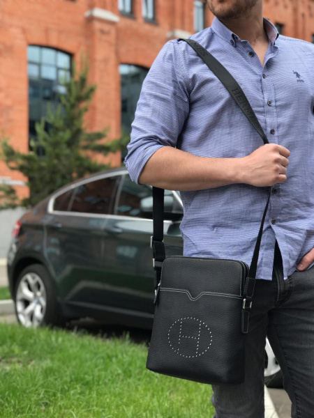 МУЖСКАЯ СУМКА МЕССЕНДЖЕР HERMES  09151 фото анонса