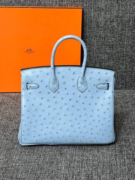СУМКА HERMES BIRKIN 25 OSTRICH MYKONOS GOLD HARDWARE 61347 фото анонса