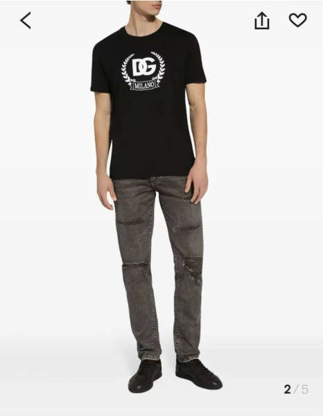 МУЖСКАЯ ФУТБОЛКА DOLCE & GABBANA  77449 фото анонса