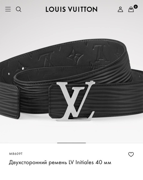 МУЖСКОЙ РЕМЕНЬ ДВУХСТОРОННИЙ LOUIS VUITTON  74150 фото анонса