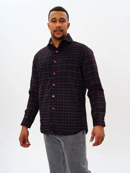 МУЖСКАЯ РУБАШКА УТЕПЛЕННАЯ KITON  74320 фото анонса