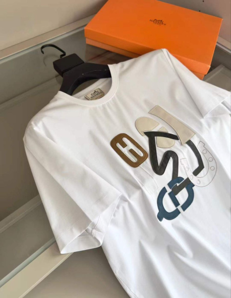 МУЖСКАЯ ФУТБОЛКА HERMES  77386 фото анонса