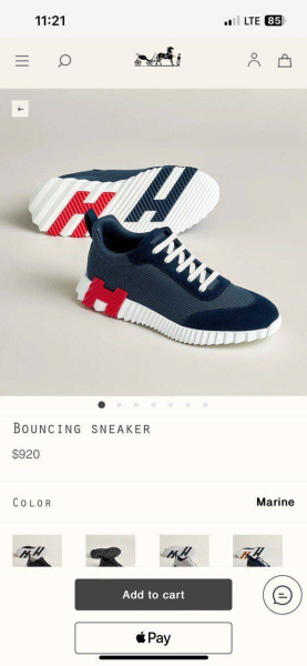 МУЖСКИЕ КРОССОВКИ HERMES  65686 фото анонса