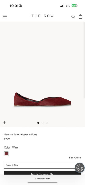 БАЛЕТКИ THE ROW  70647 фото анонса