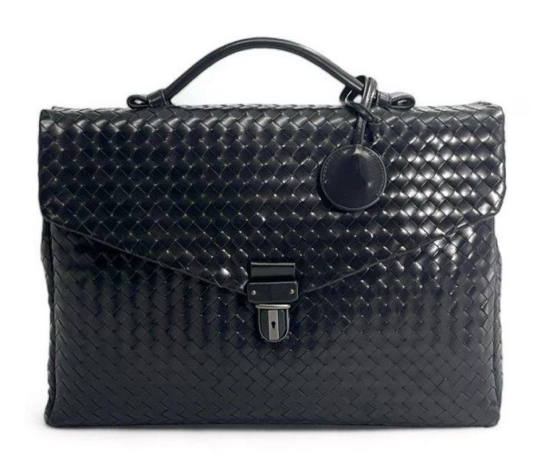 Портфель Bottega Veneta Nero Intrecciato VN Briefcase LUX