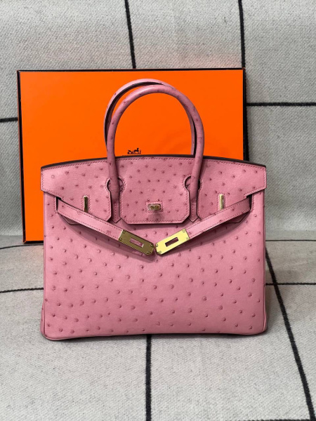 СУМКА HERMES BIRKIN 30 OSTRICH TERRE CUITE HARDWARE 61349 фото анонса