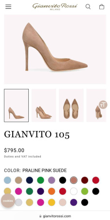 ТУФЛИ GIANVITO ROSSI 46550 детальное фото товара