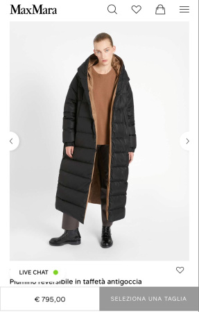 ПУХОВИК ДВУСТОРОННИЙ MAX MARA 44828 детальное фото товара