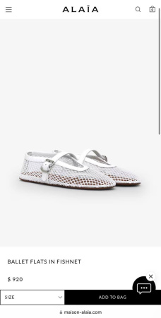 БАЛЕТКИ ALAIA  76306 детальное фото товара