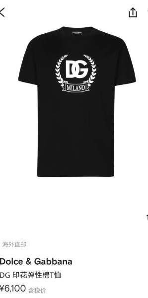 МУЖСКАЯ ФУТБОЛКА DOLCE & GABBANA  77449 фото анонса