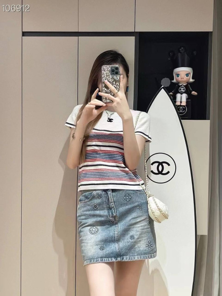 ФУТБОЛКА CHANEL  68613 фото анонса