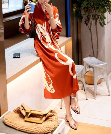 ПЛАТЬЕ HERMES  68395 детальное фото товара