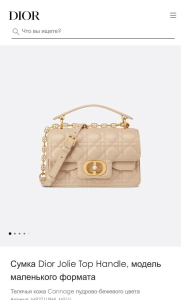 СУМКА CHRISTIAN DIOR JOLIE TOP HANDLE  68139 фото анонса