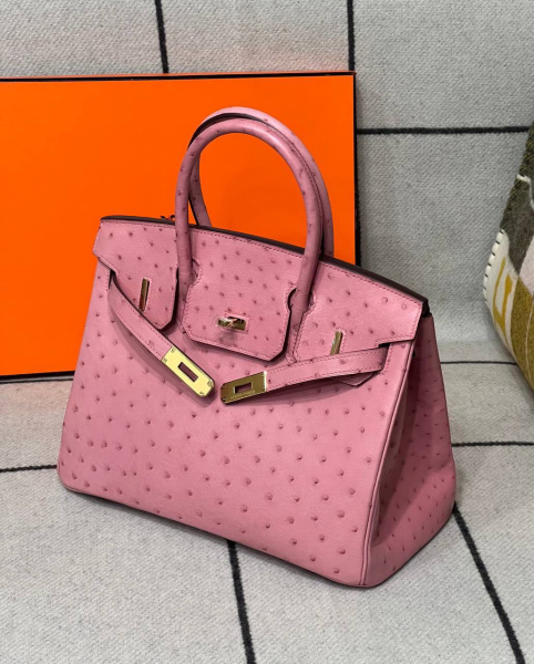 СУМКА HERMES BIRKIN 30 OSTRICH TERRE CUITE HARDWARE 61349 фото анонса