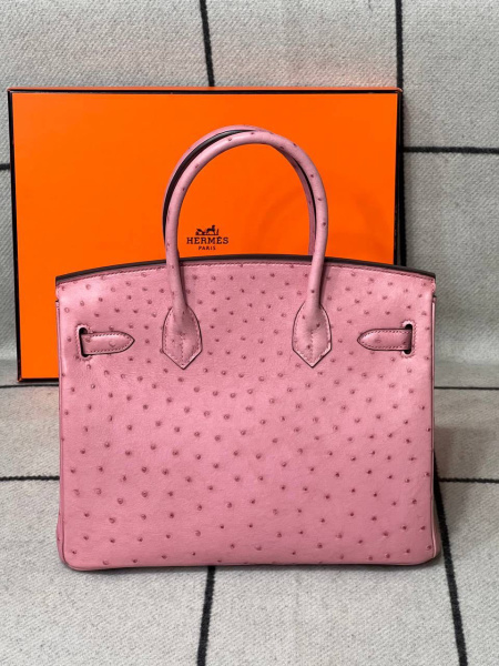СУМКА HERMES BIRKIN 30 OSTRICH TERRE CUITE HARDWARE 61349 фото анонса